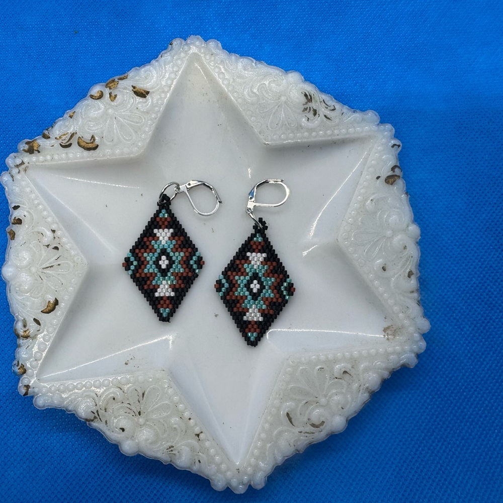 Geometric Beaded Earrings